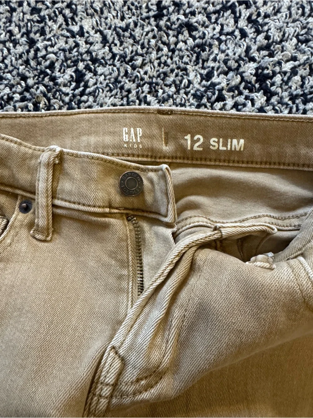 Boy’s Slim Straight Jeans - Tan Gap size 12